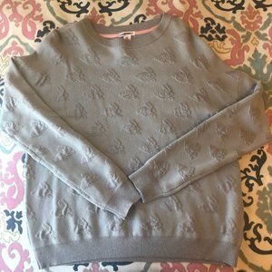 Gray Bunny Pattern Sweater